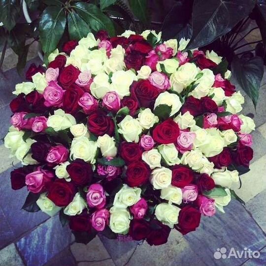 Цветы розы букет