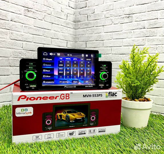 Магнитола Pioneer 553P5 1din с экраном