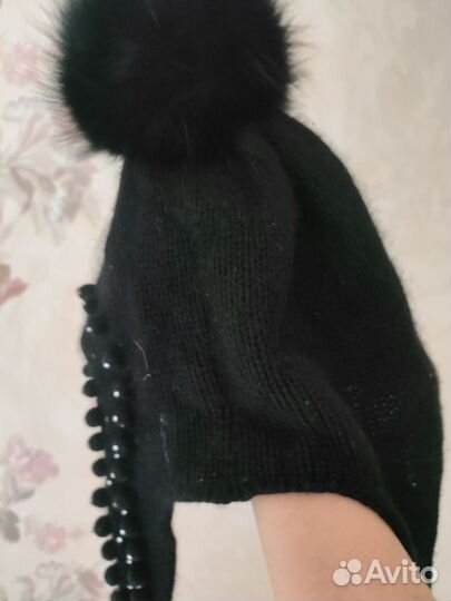 Шапочка Joli Bebe, натуральный помпон