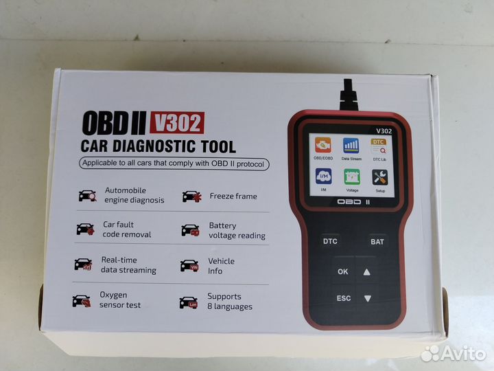 Автосканер OBD 2 v.302