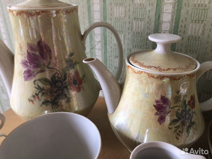 Фарфоровый чайный сервиз роза гдр