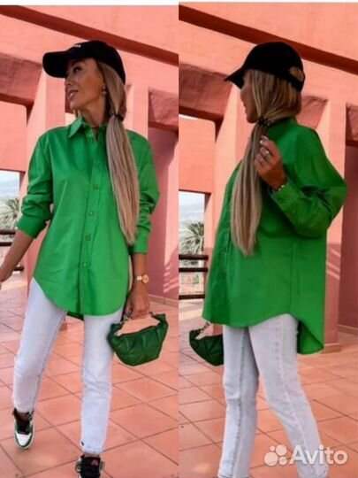 Рубашка оверсайз женская новая 42р