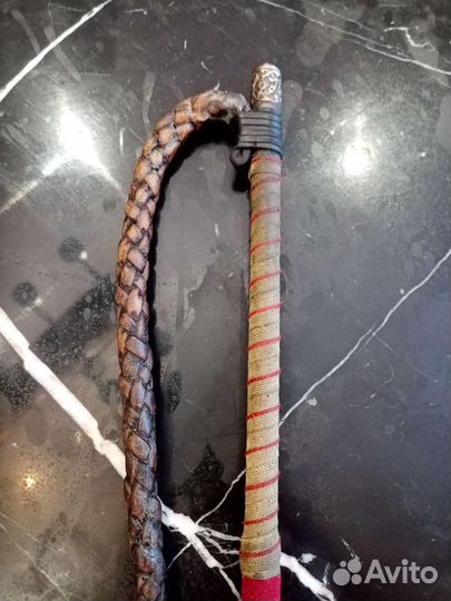 Кавказская казачья нагайка серебряные детали