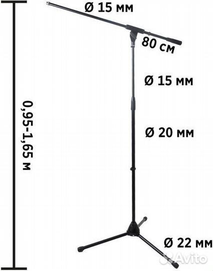 Микрофонная стойка журавль Rockdale 3601