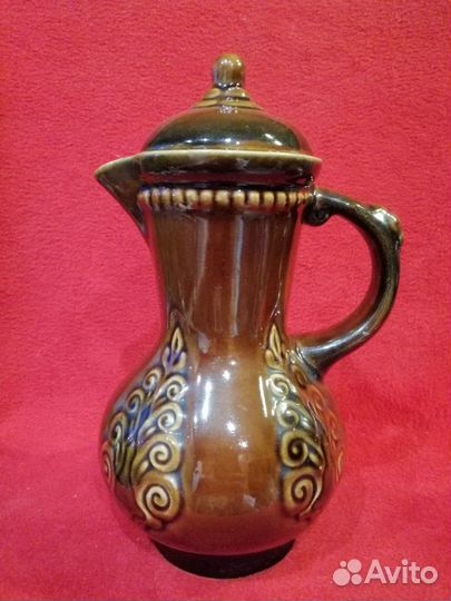 Кувшин керамический советский с крышкой