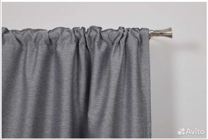 Шторы блэкаут серые 2 шт. 180х250см