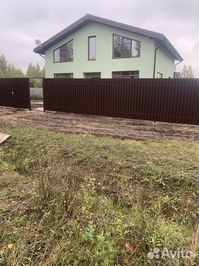 Забор из евроштакетника под ключ