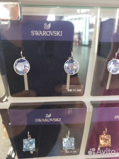 Серьги с кристалами swarovski