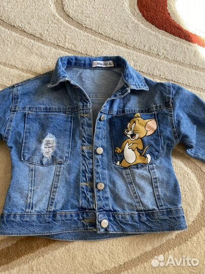 Костюм для девочки. Джинсовая куртка, джинсы