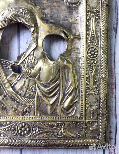 Старинный оклад к иконе Казанской Божией Матери