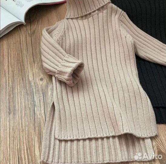 Свитер платье детское для девочки тёплое удобное