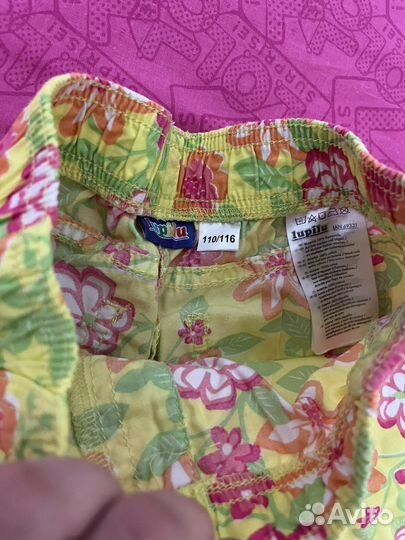 Шорты летние для девочки в цветочек