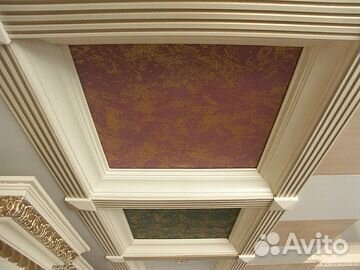 Деревянный потолок из массива дерева