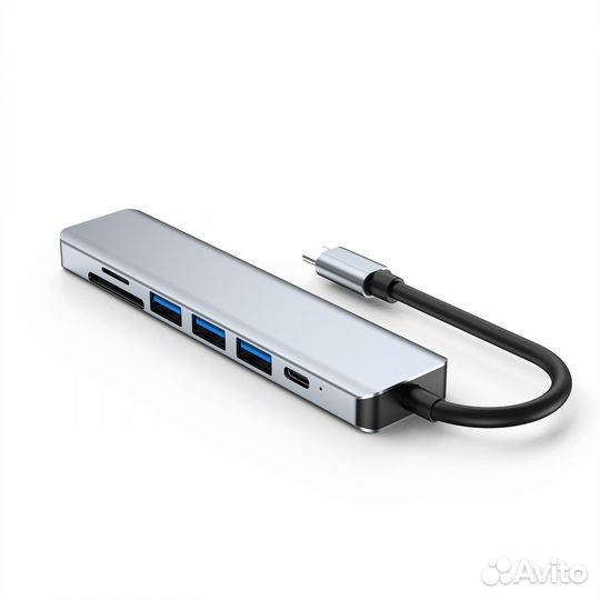 USB Хаб Type-C 7в1 на MacBook бронька