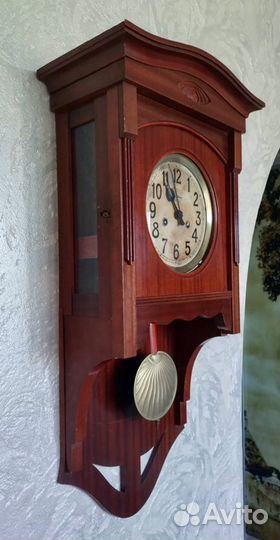 Часы антикварные с боем Густав Беккер (Силезия)