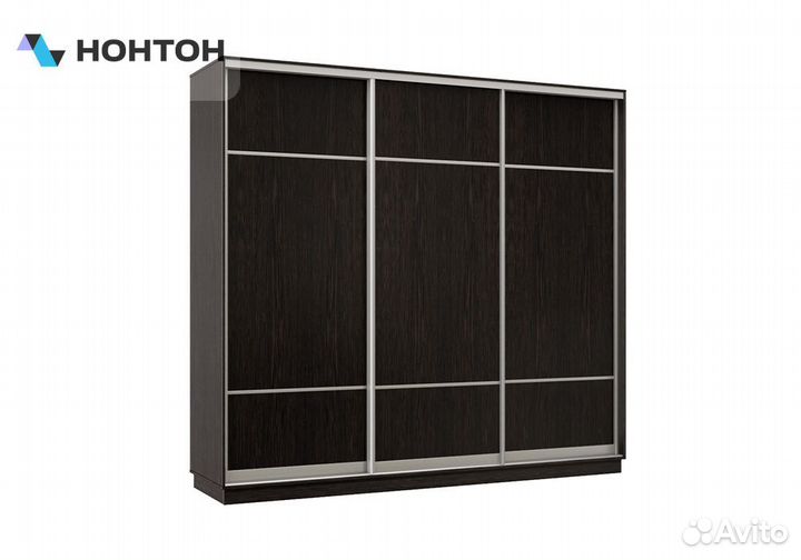 Шкаф-купе трёхдверный Фет венге