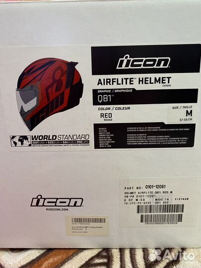 Icon airflite, M, шлем, мотошлем