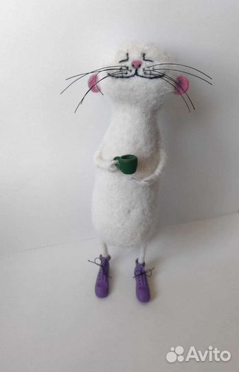 Кот из шерсти. Ручная работа