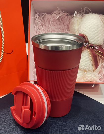 Бокс подарочный (термокружка + полотенце)