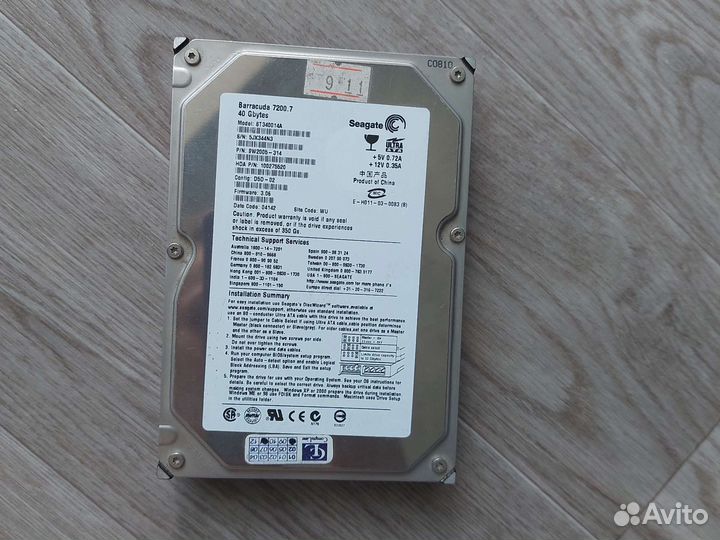 Жесткий диск seagate PATA