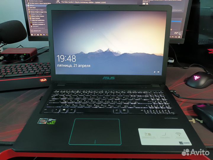 Ноутбук asus F570ZD AMD Ryzen 5 / GTX 1050