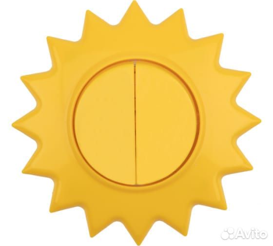 Выключатель 2-кл. 10А су Солнце в сборе