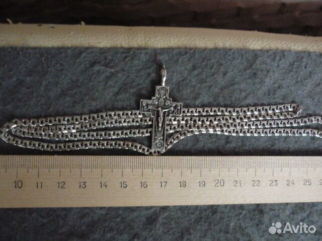 Цепочка с крестиком серебро 925 проба