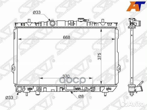 Радиатор охлаждения двигателя sghy0003 Sat