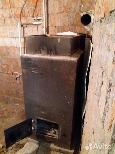 Печь для бани с баком для воды