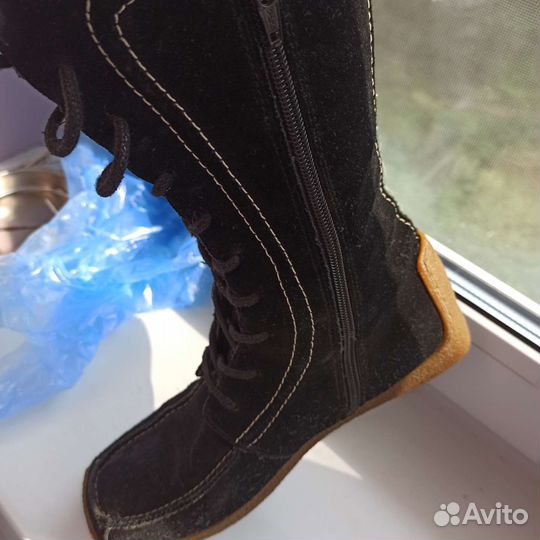 Сапоги натуральная замша 38