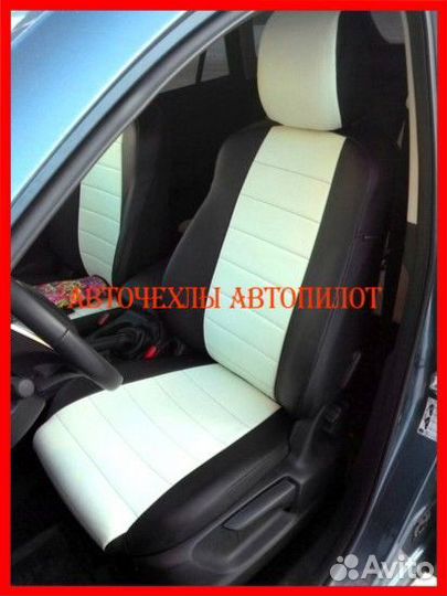 Чехлы Автопилот Mazda CX-5 1 из экокожи чёрно-белы