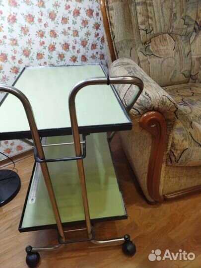 Сервировочный столик на колесиках СССР, складной