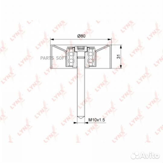 Lynxauto PB7221 Ролик обводной приводного ремня