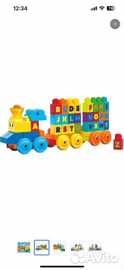 Конструктор поезд Mattel Mega bloks