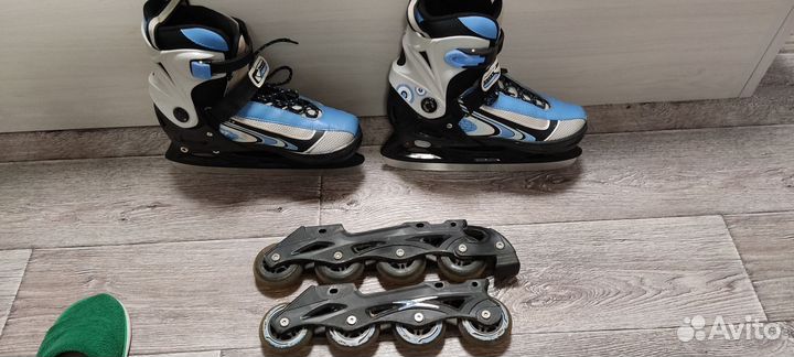 Коньки и ролики 2 в 1