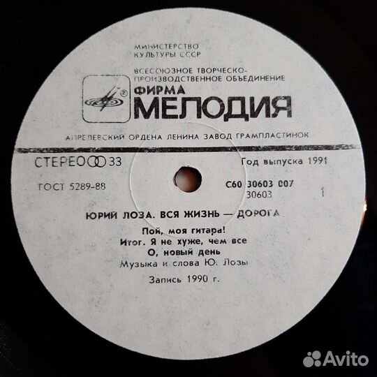 Юрий Лоза - Вся жизнь дорога (1990)