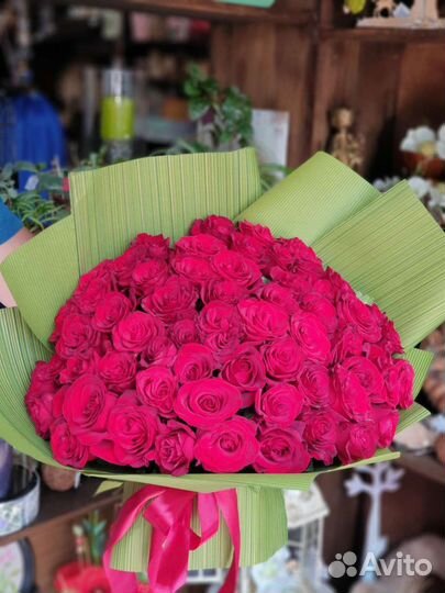 Роза 25 51 101шт доставка цветов Динская