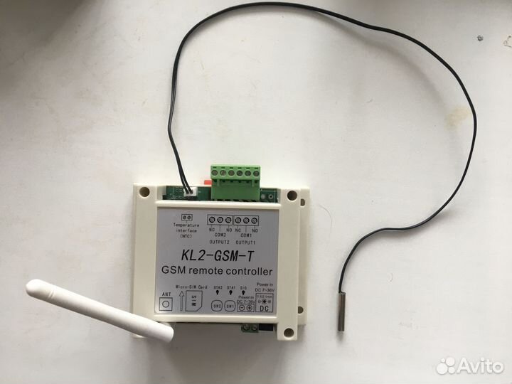 GSM реле с датчиком температуры (термостат)