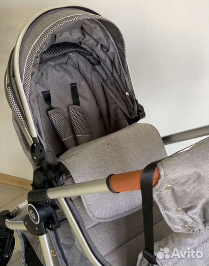 Новая коляска 3в1 Luxmom V9 (серый)