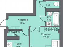 2-к. квартира, 55,6 м², 2/12 эт.