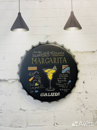 Декор на стену пивная пробка коктейль Margarita