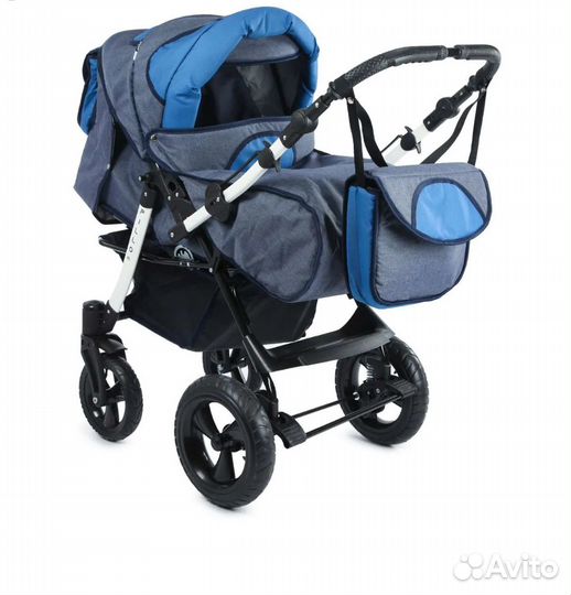 Коляска-трансформер Babyton Pillo OX Denim-Blue