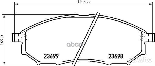 Колодки тормозные дисковые перед nissan QAS