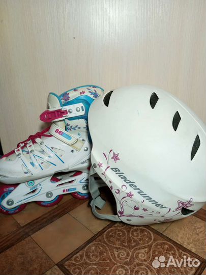 Детские ролики и защита, растущие, 32-35,35-38