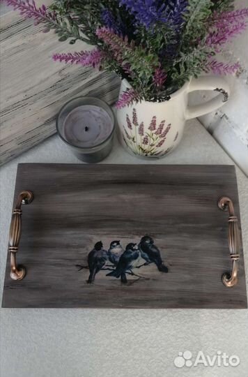 Поднос деревянный