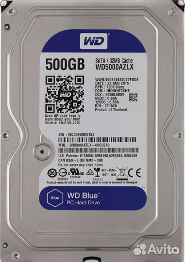 Продам жёсткий диск WD 500 Гб