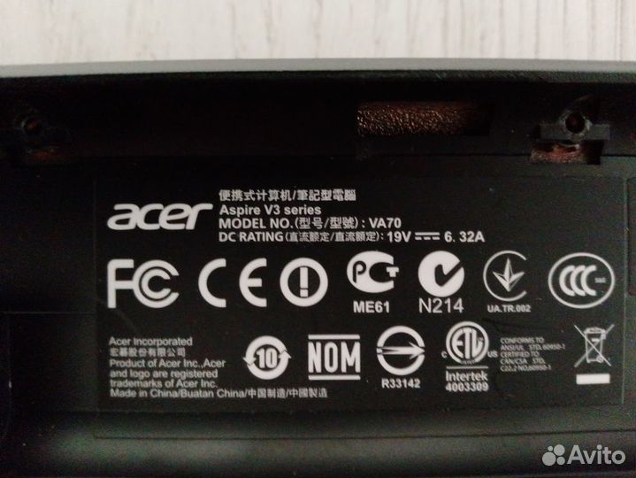 Ноутбук (под разбор) Acer Aspire-V3-771G