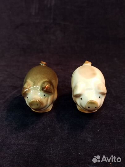 Парные статуэтки Два поросёнка