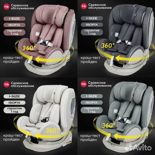 Автокресло Happy Baby I-Unix, isofix 360(0-36 кг)