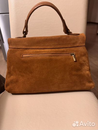 Сумка натуральная кожа италия коричневая